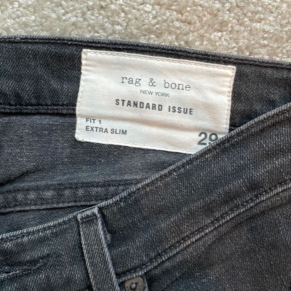Great Rag & Bone black distressed jeans.